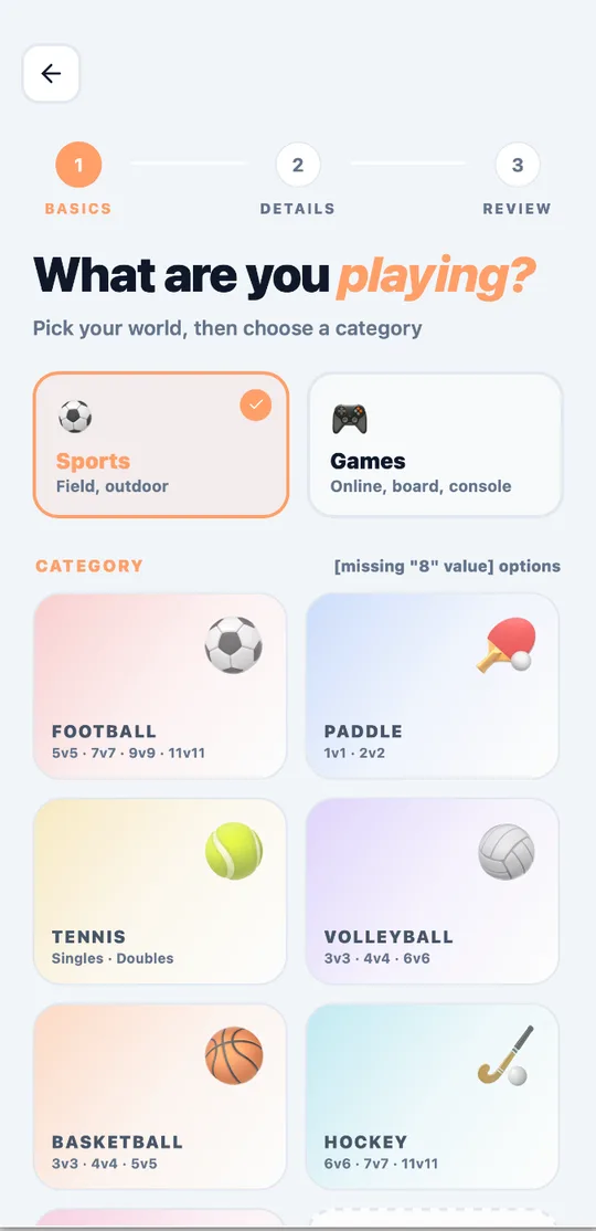 Niche — create a match in 3 steps